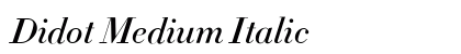 Didot Medium Italic Font Didot Medium Italic Font Preview