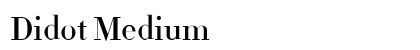 Didot Medium Font Didot Medium Font Preview