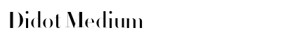 Didot Medium Font Didot Medium Font Preview