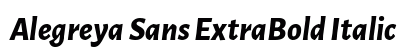 Alegreya Sans ExtraBold Italic