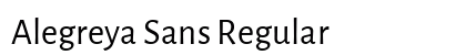 Alegreya Sans Regular