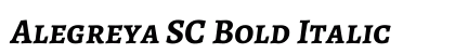 Alegreya SC Bold Italic