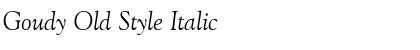Download Goudy Old Style Italic Font