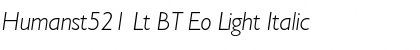 Download Humanst521 Lt BT Eo Light Italic Font