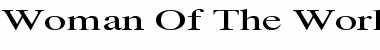 Download Woman Of The World  13 Font