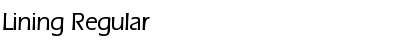 Download Lining Regular Font Title Preview