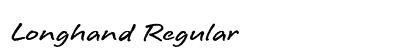 Longhand Regular preview