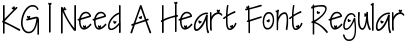 Download KG I Need A Heart Font Regular Font
