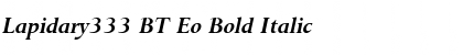 Download Lapidary333 BT Eo Bold Italic Font