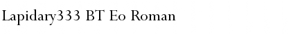 Download Lapidary333 BT Eo Roman Font