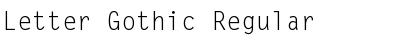 Download Letter Gothic Regular Font