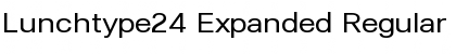 Download Lunchtype24 Expanded Regular Font Title Preview