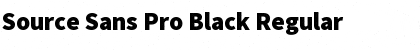 Download Source Sans Pro Black Regular Font