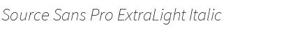 Download Source Sans Pro ExtraLight Italic Font