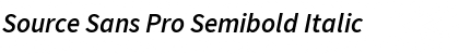 Download Source Sans Pro Semibold Italic Font