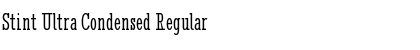 Download Stint Ultra Condensed Regular Font