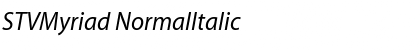 Download STVMyriad NormalItalic Font