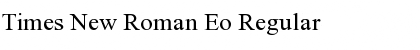 Download Times New Roman Eo Regular Font