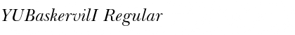 Download YUBaskervilI Regular Font