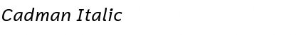 Download Cadman Font