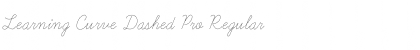Download Learning Curve Dashed Pro Font