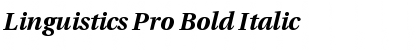 Download Linguistics Pro Bold Italic Font Title Preview