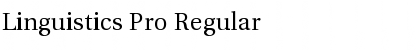 Download Linguistics Pro Regular Font Title Preview