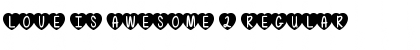 Download Love Is Awesome 2 Regular Font Title Preview