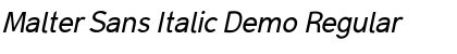 Download Malter Sans Italic Demo Font