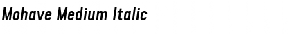 Download Mohave Medium Italic Font