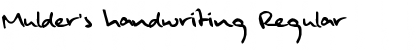 Download Mulder's handwriting Regular Font
