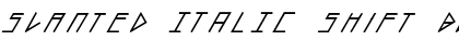 Download slanted ITALIC shift Black Font