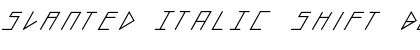 Download slanted ITALIC shift Bold Font