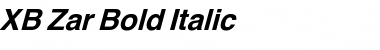 Download XB Zar Bold Italic Font
