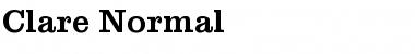 Download Clare Normal Font