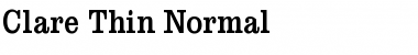 Download Clare Thin Normal Font