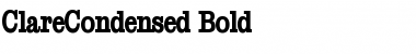 Download ClareCondensed Bold Font