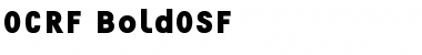 Download OCRF Bold Font