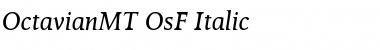 Download OctavianMT OsF Italic Regular Font