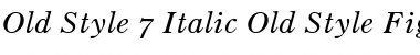 Download OldStyle 7 SC Italic Font