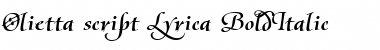 Download Olietta script Lyrica Font