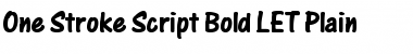 Download One Stroke Script Bold LET Font Download One Stroke Script Bold LET Font