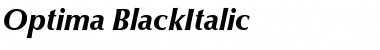 Download Optima BlackItalic Font