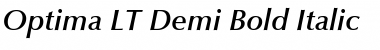 Download Optima LT DemiBold Italic Font