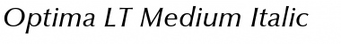 Download Optima LT Medium Font