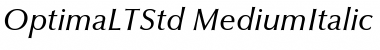 Download Optima LT Std Medium Font