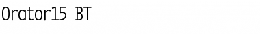 Download Orator15 BT Font Download Orator15 BT Font