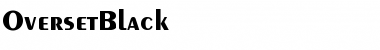 Download OversetBlack Font