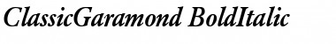 Download ClassicGaramond BoldItalic Font