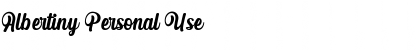 Download Albertiny Personal Use Font